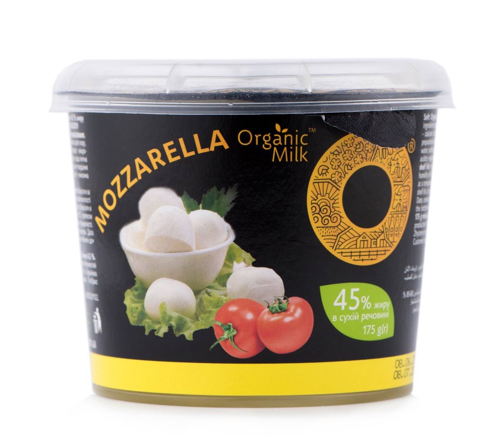 Сир м'який органічний mozzarella "Organic milk", 175 г.