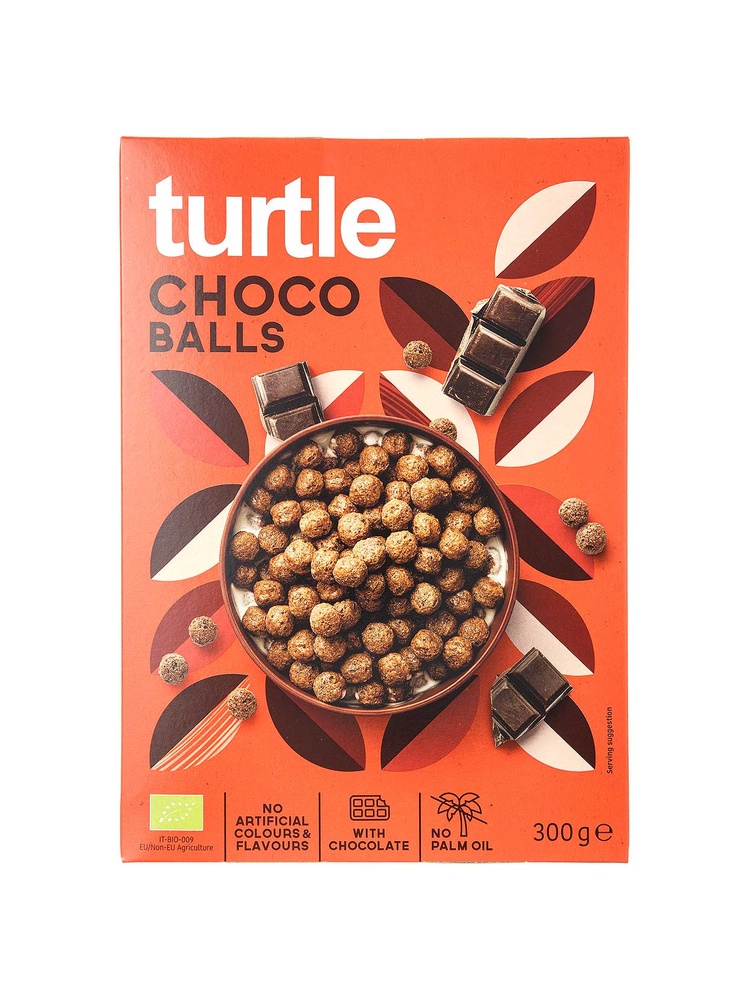 Сухий сніданок шоколадні кульки Choco Balls “Turtle”, 300 г.